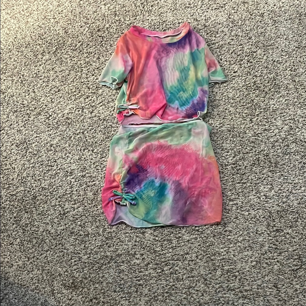 Colorful Tie-Dye Two-Piece Set